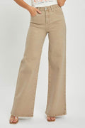 RISEN Full Size Tummy Control High Rise Wide Leg Jeans Plus Size
